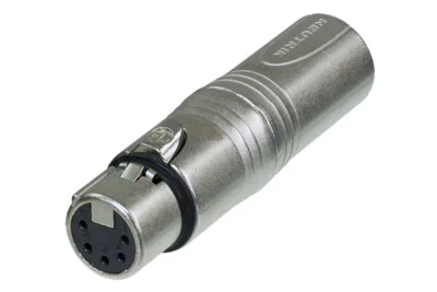 Neutrik NA3M5F, DMX Overgang 3p XLRm/5p XLRf