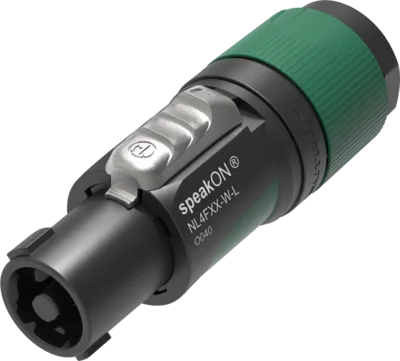 Neutrik NL4FXX-W-L, Speakon plugg 4P Skru 10-16mm