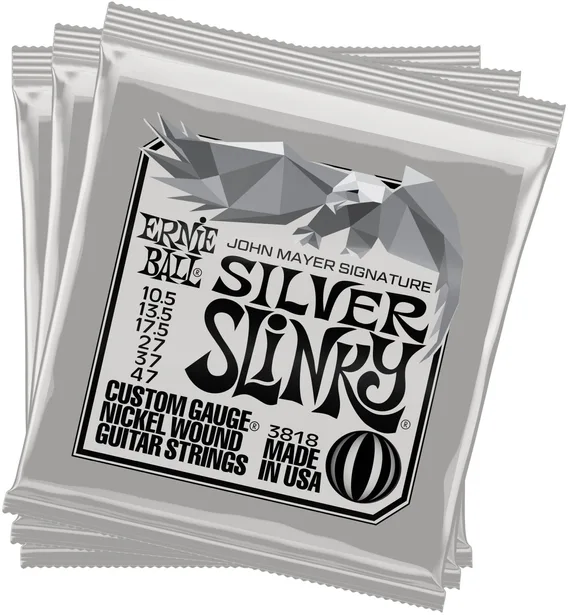 Ernie Ball 3818 John Mayer Silver Slinky Tin Pack 3x