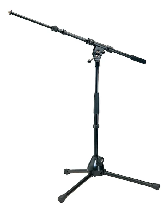 K&M 259B, Mikrofonstativ Medium Lavt, Tripod m/Teleskop Galge