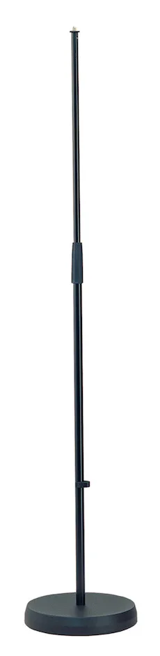 K&M 260B, Mikrofonstativ Tung Rett m/Rund fot Sort