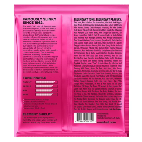Ernie Ball EB-2834, Roundwound Bass Super Slinky 45-100
