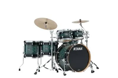 TAMA Starclassic Performer Maple/Birch Drum Kit MBS52RZS-MSL, Lacquer Molten Steel Blue Burst.