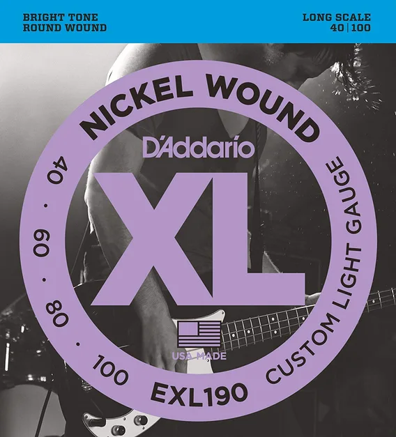 D'Addario EXL-190 El. Bass, Long Scale (040-100)
