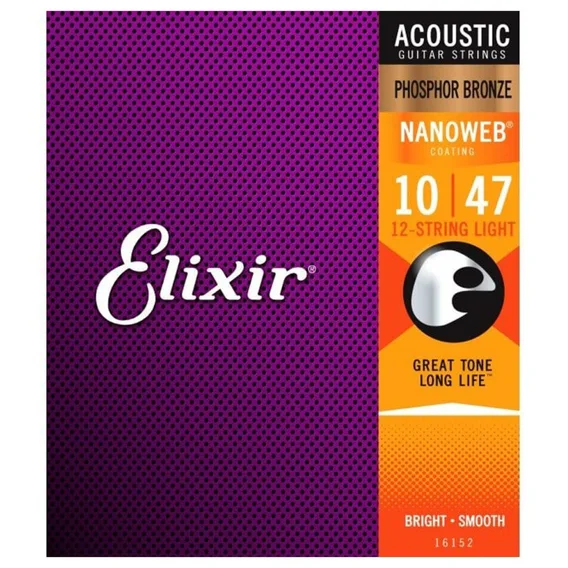 Elixir 16152 Phosphor Bronze 12 str. Akustisk Stål