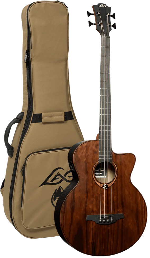 LAG Guitars. SAUVAGE-BCE Acoustic-Electric Bass Jumbo