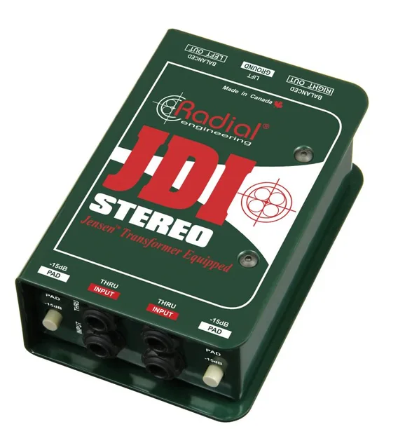 Radial JDI, STEREO Passive Direct Box (DI)