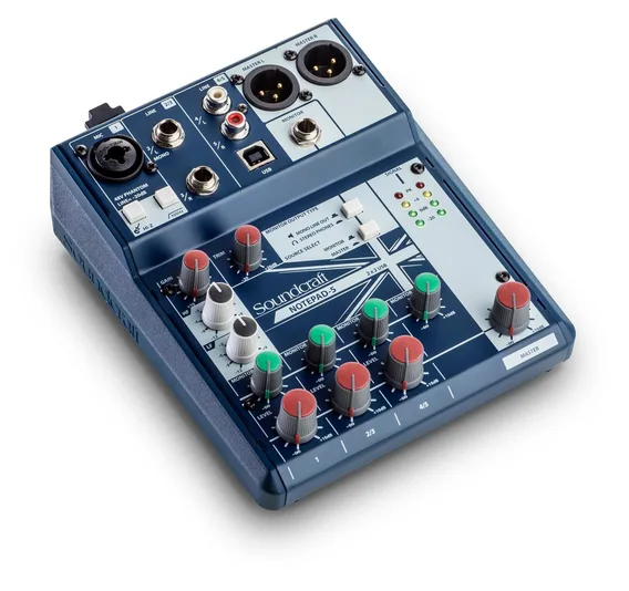 Soundcraft Notepad 5, 1 mik, 2 stereo, USB