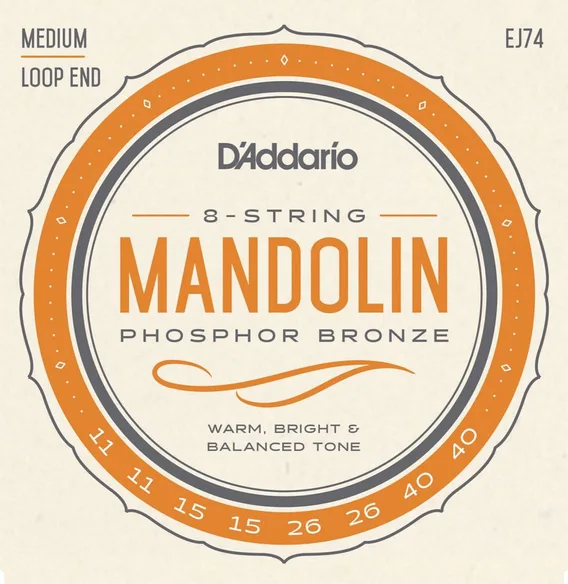 D'Addario EJ-74 Mandolin Phosphor Bronze