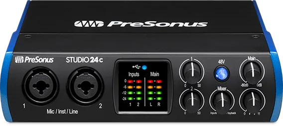 PreSonus Studio 24 C, USB-C Lydkort